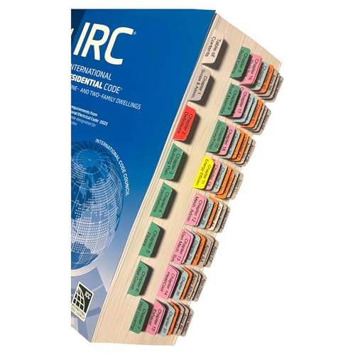 Buchregister für den internationalen Wohncode 2024. Laminierte, farbcodierte und neu positionierbare Tabs für das IRC 2024 Codebuch mit Ausrichtungskarte für einfache Anwendung. (Buch nicht im von Bova Books