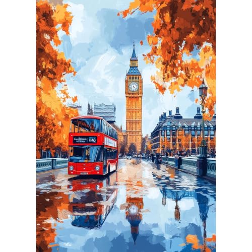 Bowetile Diamond Painting Art Kits Stadt, Auto-Diamond-Art-Malerei-Sets für Erwachsene, Vollständige Diamantmalerei Landschafts-Bilder mit Strasssteinen für Anfänger, Wohnkultur für Zuhause 30x40 cm Bowetile Diamond Painting Art Kits Stadt, Auto-Diamond-Art-Malerei-Sets für Erwachsene, Vollständige Diamantmalerei Landschafts-Bilder mit Strasssteinen für Anfänger, Wohnkultur für Zuhause 30x40 cm von Bowetile