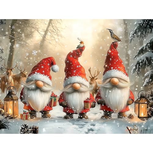 Bowetile 5D Diamond Painting Bilder, Diamant Painting Weihnachtsgnom, Diamond Painting Set für Erwachsene Kinder, Komplettes DIY Diamond Art Malen Stickset, Kreuzstichbilder für Wohnkultur 40x30 cm Bowetile 5D Diamond Painting Bilder, Diamant Painting Weihnachtsgnom, Diamond Painting Set für Erwachsene Kinder, Komplettes DIY Diamond Art Malen Stickset, Kreuzstichbilder für Wohnkultur 40x30 cm von Bowetile