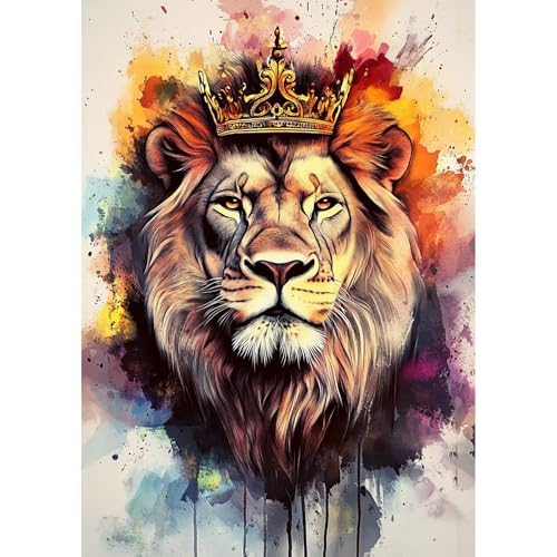 Bowetile 5D Diamond Painting Bilder Der König der Löwen, Löwe Diamond Painting Set für Erwachsene und Kinder, Komplettes DIY Tier Diamond Art Malen Stickset für Kreuzstichbilder, Wohnkultur 30x40 cm Bowetile 5D Diamond Painting Bilder Der König der Löwen, Löwe Diamond Painting Set für Erwachsene und Kinder, Komplettes DIY Tier Diamond Art Malen Stickset für Kreuzstichbilder, Wohnkultur 30x40 cm von Bowetile