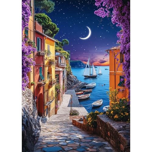 Bowetile DIY Diamond Art Kits Painting Küste, Haus-Diamond-Art-Malerei-Sets für Erwachsene, Komplette Strassbilder Wald-Bilder mit Strasssteinen für Anfänger, Wanddekoration für Zuhause 30x40 cm Bowetile DIY Diamond Art Kits Painting Küste, Haus-Diamond-Art-Malerei-Sets für Erwachsene, Komplette Strassbilder Wald-Bilder mit Strasssteinen für Anfänger, Wanddekoration für Zuhause 30x40 cm von Bowetile