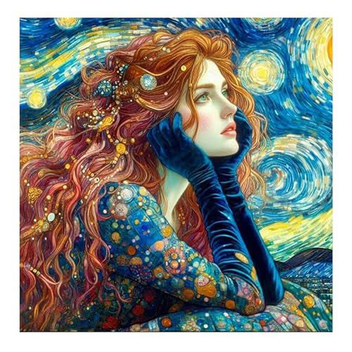 Bowetile Diamond Painting Sternenhimmel-Mädchen Erwachsene, Kürbis mit Strasssteinen für Anfänger, Diamant Painting Bilder Erwachsene, 5D DIY Diamond-Painting Arts Craft für Home Wand Decor 30x30cm Bowetile Diamond Painting Sternenhimmel-Mädchen Erwachsene, Kürbis mit Strasssteinen für Anfänger, Diamant Painting Bilder Erwachsene, 5D DIY Diamond-Painting Arts Craft für Home Wand Decor 30x30cm von Bowetile