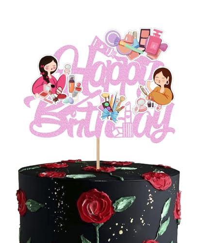 Make-up-Kuchenaufsatz, Motto-Party-Dekorationen, Frauen, Geburtstag, Dessert, Dekoration, Zubehör, Werkzeug, Schild, Topper Mädchen, Übernachtungen, Dekoration, Kosmetik, Geburtstag, Dusche, Kosmetik Make-up-Kuchenaufsatz, Motto-Party-Dekorationen, Frauen, Geburtstag, Dessert, Dekoration, Zubehör, Werkzeug, Schild, Topper Mädchen, Übernachtungen, Dekoration, Kosmetik, Geburtstag, Dusche, Kosmetik von Boweurois