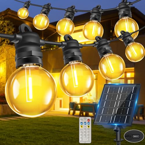 Bowfar Lichterkette Außen Solar, 15M 25+2 G40 Glühbirnen Solar Lichterkette Aussen mit Fernbedienung, IP68 Wetterfest Solarlichterkette 8 Modi Garten Beleuchtung für Balkon Terrasse Party Outdoor Deko Bowfar Lichterkette Außen Solar, 15M 25+2 G40 Glühbirnen Solar Lichterkette Aussen mit Fernbedienung, IP68 Wetterfest Solarlichterkette 8 Modi Garten Beleuchtung für Balkon Terrasse Party Outdoor Deko von Bowfar