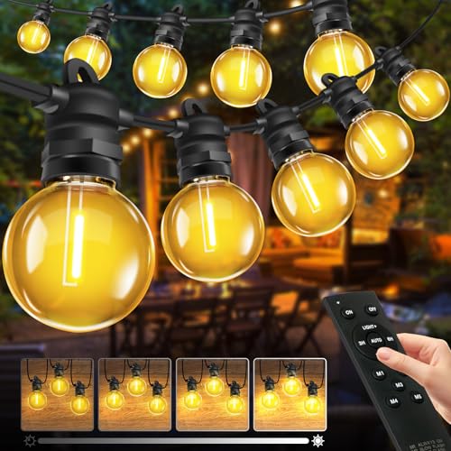 Bowfar Lichterkette Außen Strom, 15M G40 Glühbirnen Balkon Lichterketten Outdoor mit 25+2 Stk, IP68 Wasserdicht Dimmbar Pavillon String Lights mit Fernbedienung für Garten Terrasse Party Hochzeit Bowfar Lichterkette Außen Strom, 15M G40 Glühbirnen Balkon Lichterketten Outdoor mit 25+2 Stk, IP68 Wasserdicht Dimmbar Pavillon String Lights mit Fernbedienung für Garten Terrasse Party Hochzeit von Bowfar