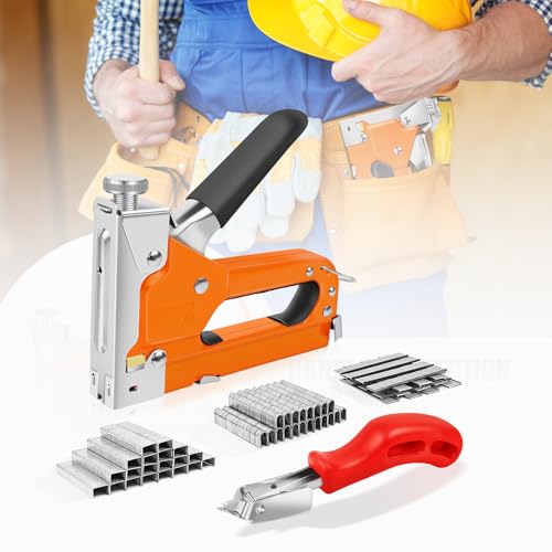 Polstermöbel Heftpistole Tacker 3 in 1 Heavy Duty Heftpistole Kit mit Entferner, Nagelpistole Stud Gun mit 3000 Heftklammern für die Befestigung von Material, Verstärkung, Dekoration, Bindung Polstermöbel Heftpistole Tacker 3 in 1 Heavy Duty Heftpistole Kit mit Entferner, Nagelpistole Stud Gun mit 3000 Heftklammern für die Befestigung von Material, Verstärkung, Dekoration, Bindung von Bowose
