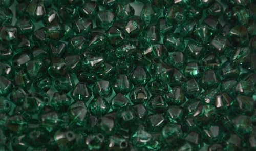 Craquelé-Glasperlen, Doppelkegel, 4 mm, ca. 100 Perlen pro Packung, Farbauswahl (Jade) von Box Displays