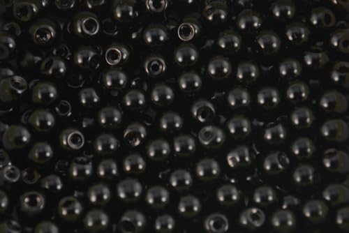 Glasperlen 4mm für Schmuckherstellung und Design mit Farbauswahl (schwarz) von Box Displays