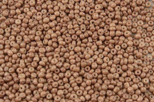Perlen, blickdicht, Größe 8/0, 3 mm, 450 g, Beutel für Schmuckherstellung, Design kleine Perlen mit Loch, braun von Box Displays