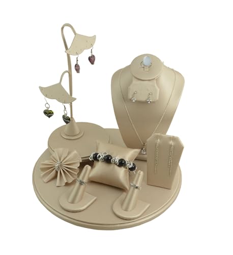 boxdisplays Schmuck-Präsentationsset aus Kunstleder, 9-teilig, Rosa von Box Displays