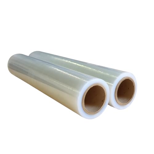 BOXAM 2 Stück Stretchfolie Verpackungsfolie Transparent Hand Strechfolienrolle 150m x 40 cm 23µm 0,85kg BOXAM 2 Stück Stretchfolie Verpackungsfolie Transparent Hand Strechfolienrolle 150m x 40 cm 23µm 0,85kg von Boxam