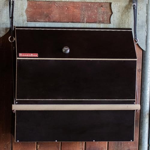 BoxenBox - Aufbewahrungskiste für Pferdezubehör aus Holz zum Anbringen an einer Boxentür - drei Jahre Garantie! von BoxenBox