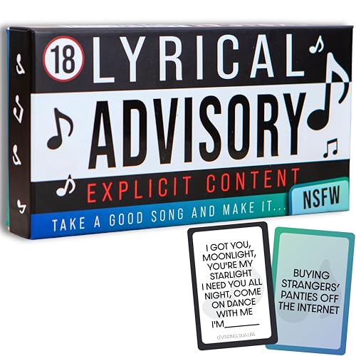 Boxer Gifts Lyrical Advisory - Das NSFW Musik-Partyspiel für Gruppen - Unhöfliche Kartenspiele Für Erwachsene Boxer Gifts Lyrical Advisory - Das NSFW Musik-Partyspiel für Gruppen - Unhöfliche Kartenspiele Für Erwachsene von Boxer Gifts