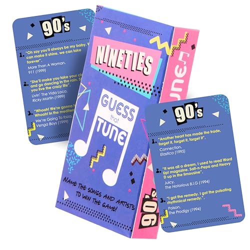 Boxer Gifts Nineties Guess That Tune Musik-Quiz-Spiel | Name The 90's Lyrics | Spaß für Partys | Über 150 Songs, von Boxer Gifts