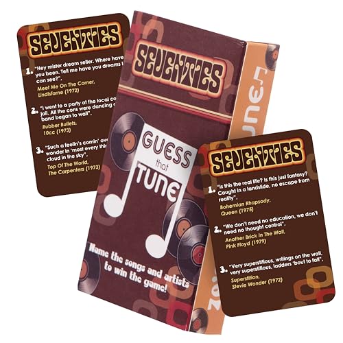 Boxer Gifts Seventies Guess That Tune Musik-Quiz-Spiel | Name 70's from The Lyrics | Großer Spaß für Partys | Über 150 Songs, von Boxer Gifts