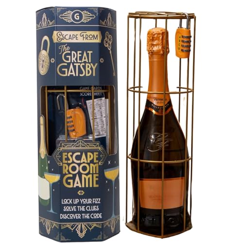 Boxer Gifts The Great Gatsby Wine Escape Room Game - Brain Teaser Puzzle Box für Erwachsene, Ausgefallenes Geburtstagsgeschenk für Männer, Wein Geschenkset Idee von Boxer Gifts