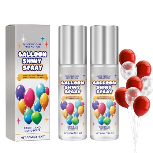 Balloon Sparkling Spray – Sofortiger Glanz, Langanhaltend & Hochglänzend, Ideal für strahlende Haut – Geruchsfrei & Ohne Wischen, Perfekt für Hautaufhellung, Ballon Aufheller (white) 60ml von Boxiatil