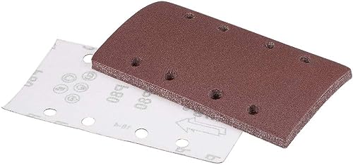 BOXONLY Klett-Schleifpapier, 8 Löcher, Körnung 80, 10 Stück, für 1/3-Schleifer von Boxonly