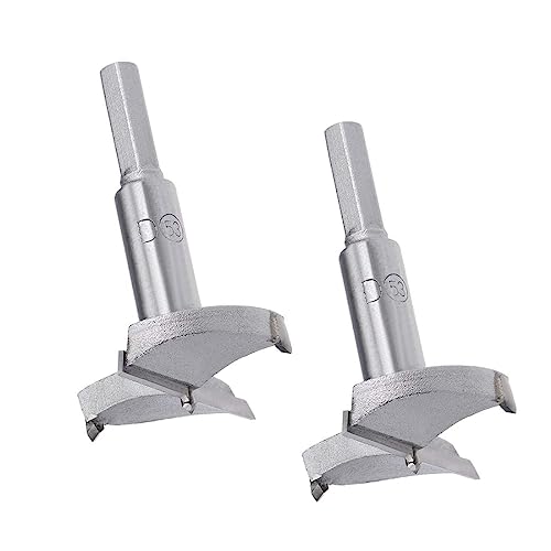 Boxonly 2 x Holzbearbeitungs-Lochöffnerbohrer, 53 mm, Forstnerbohrer, Wolframkarbid, Holzlochsäge, Scharnierbohrer, Fräser Boxonly 2 x Holzbearbeitungs-Lochöffnerbohrer, 53 mm, Forstnerbohrer, Wolframkarbid, Holzlochsäge, Scharnierbohrer, Fräser von Boxonly