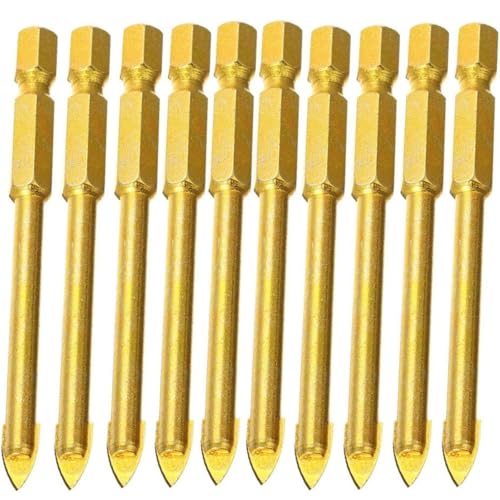 Boxonly 6 mm Wolframkarbid-Fliesenbohrer, flache Spitze, Sechskantschaft für Keramik, Porzellan, Glas, Ziegel, Präzisions-Anti-Rutsch-Bit für Akku- und Elektrobohrmaschinen Boxonly 6 mm Wolframkarbid-Fliesenbohrer, flache Spitze, Sechskantschaft für Keramik, Porzellan, Glas, Ziegel, Präzisions-Anti-Rutsch-Bit für Akku- und Elektrobohrmaschinen von Boxonly