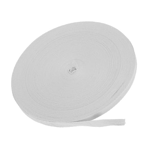Boxonly Baumwoll-Twill-Klebeband, 0,9 cm, 45,7 m, Baumwollband, Schrägband, Fischgrätenmuster, Gurtband zum Nähen, Geschenkverpacken, Basteln, DIY, Silbergrau von Boxonly