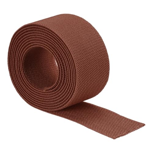 Boxonly Breites, elastisches Band, doppelseitig, 3,8 cm, flach, 2 Meter, gewebtes elastisches Band, gestrickt, elastische Spule, schwerer Stretchgurt, 3,8 cm breit, rotbraun zum Nähen, Bund Boxonly Breites, elastisches Band, doppelseitig, 3,8 cm, flach, 2 Meter, gewebtes elastisches Band, gestrickt, elastische Spule, schwerer Stretchgurt, 3,8 cm breit, rotbraun zum Nähen, Bund von Boxonly