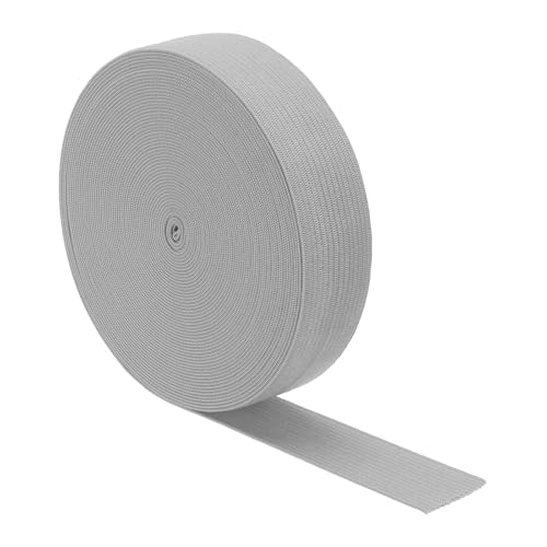 Boxonly Elastische Bänder zum Nähen, Hellgrau, 2,5 cm, 9,1 m, Strick, elastische Spule, 2,5 cm Breite, hohe Elastizität, Nähband für Perücken, Bund, Hosen Boxonly Elastische Bänder zum Nähen, Hellgrau, 2,5 cm, 9,1 m, Strick, elastische Spule, 2,5 cm Breite, hohe Elastizität, Nähband für Perücken, Bund, Hosen von Boxonly
