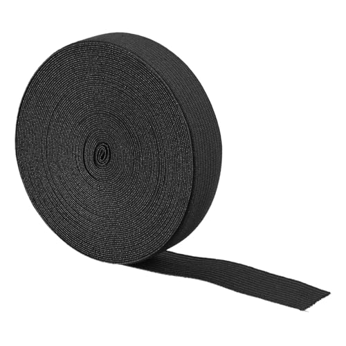 Boxonly Elastische Bänder zum Nähen, schwarz, 2 cm, 9,1 m, Strickspule, 2 cm breit, hohe Elastizität, Nähband für Perücken, Bund, Hosen Boxonly Elastische Bänder zum Nähen, schwarz, 2 cm, 9,1 m, Strickspule, 2 cm breit, hohe Elastizität, Nähband für Perücken, Bund, Hosen von Boxonly