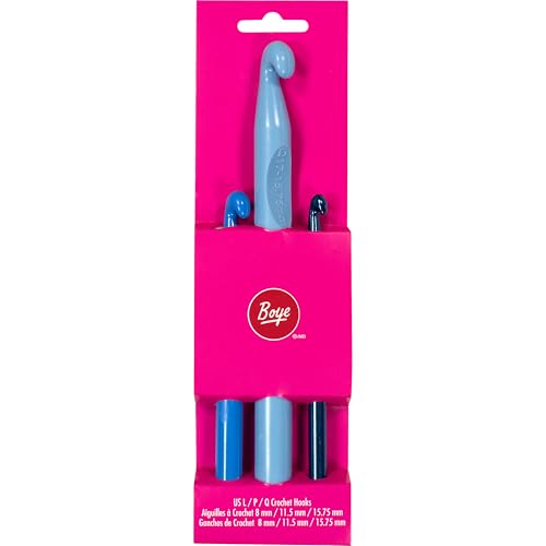Boye 3399101000 Ergonomisches Häkelnadel-Set, Größe L P Q, Torqouise Grün, Hellblau Himmelblau Boye 3399101000 Ergonomisches Häkelnadel-Set, Größe L P Q, Torqouise Grün, Hellblau Himmelblau von Boye