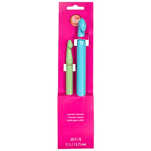 Boye Jumbo-Häkelnadel-Set, Kunststoff, Größen P16 und Q Boye Jumbo-Häkelnadel-Set, Kunststoff, Größen P16 und Q von Boye