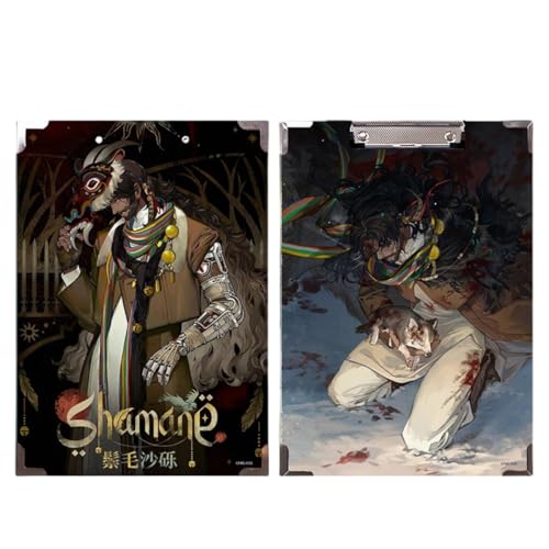 Boyoxon Black Dwarf Anime Ordner 30 x 21 cm, Wasserdichtes Holz Anime-thematisiert A4-Größe Schulbedarf mit sicherer Verschluss, langlebig für Schüler & Lehrer (Shamane) von Boyoxon