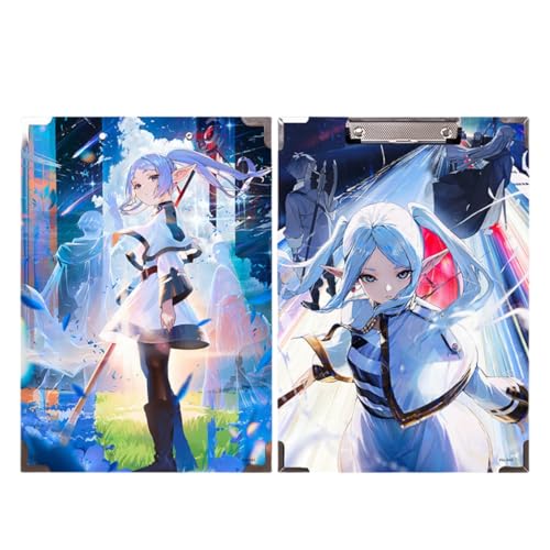 Boyoxon Himmel Anime Ordner 30 x 21 cm, Wasserdichtes Holz Anime-thematisiert A4-Größe Schulbedarf mit sicherer Verschluss, langlebig für Schüler & Lehrer (Frieren 8) von Boyoxon
