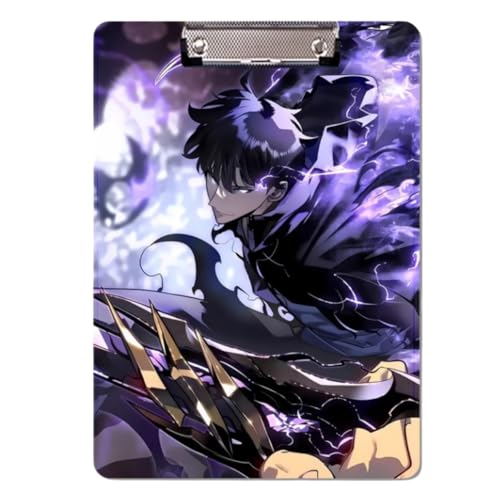 Boyoxon Jinwoo Sung Anime Ordner 30 x 21 cm, PP-Kunststoff Anime-thematisiert A4-Größe Schulbedarf mit sicherer Verschluss, langlebig für Schüler & Lehrer (Jinwoo Sung 1) von Boyoxon
