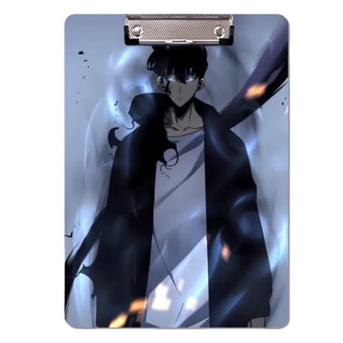 Boyoxon Jinwoo Sung Anime Ordner 30 x 21 cm, PP-Kunststoff Anime-thematisiert A4-Größe Schulbedarf mit sicherer Verschluss, langlebig für Schüler & Lehrer (Jinwoo Sung 10) von Boyoxon