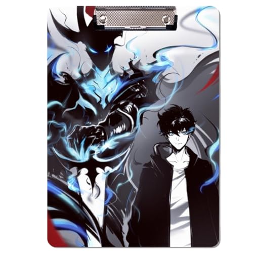 Boyoxon Jinwoo Sung Anime Ordner 30 x 21 cm, PP-Kunststoff Anime-thematisiert A4-Größe Schulbedarf mit sicherer Verschluss, langlebig für Schüler & Lehrer (Jinwoo Sung 2) von Boyoxon