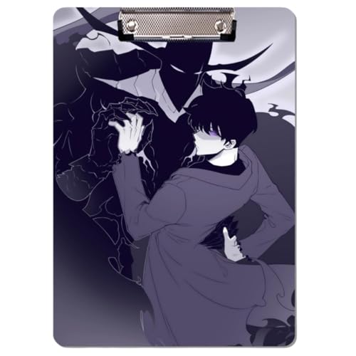 Boyoxon Jinwoo Sung Anime Ordner 30 x 21 cm, PP-Kunststoff Anime-thematisiert A4-Größe Schulbedarf mit sicherer Verschluss, langlebig für Schüler & Lehrer (Jinwoo Sung 6) von Boyoxon