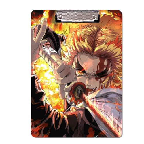 Boyoxon Kamado Tanjirou Anime Ordner 30 x 21 cm, PP-Kunststoff Anime-thematisiert A4-Größe Schulbedarf mit sicherer Verschluss, langlebig für Schüler & Lehrer (Kyoujurou) von Boyoxon