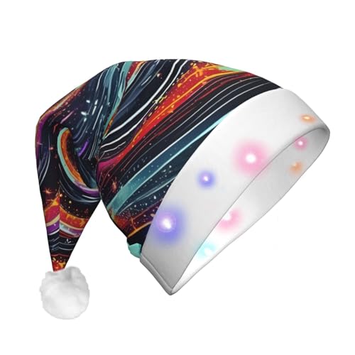 BrUgui Festliche LED-Weihnachtsmütze – langlebige Farben, drei Blinkmodi, perfektes Urlaubsaccessoire! Viele Igel von BrUgui