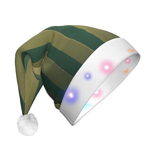 BrUgui Festliche LED-Weihnachtsmütze – langlebige Farben, drei Blinkmodi, perfektes Urlaubszubehör! Klavier mit Musiknoten von BrUgui