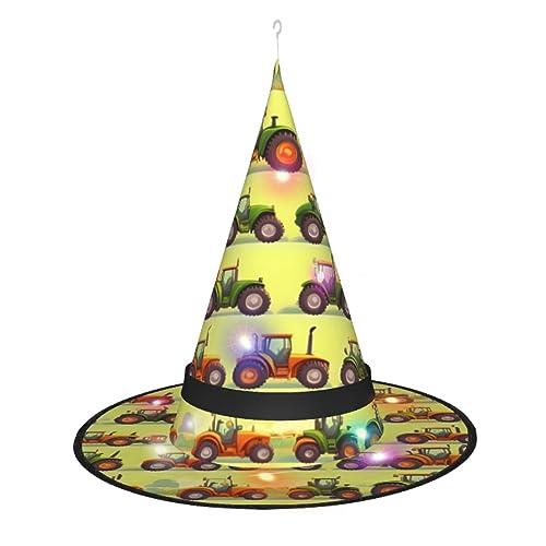 BrUgui LED-Hexenhut – Festlicher Partyhut mit farbigen Lichtern und Halloween, einzigartiges, faltbares Design von BrUgui