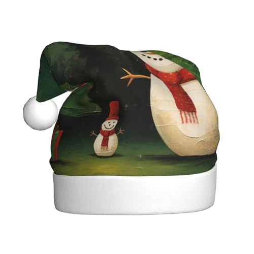 BrUgui Unisex Weihnachtsmütze aus Samt – Neujahr Festliche Party, Festliches Accessoire, Winterschneemütze Das perfekte Weihnachtsgeschenk Weihnachtsbaum Schneemann von BrUgui