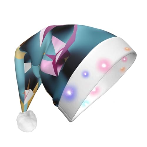 Festliche LED-Weihnachtsmütze – langlebige Farben, drei Blinkmodi, perfektes Urlaubszubehör! Origami-Papierkraniche von BrUgui