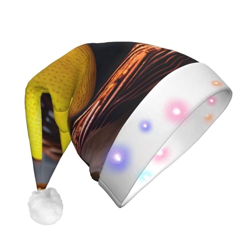 Weihnachtsmütze mit LED-Beleuchtung, langlebige Farben, drei Blinkmodi, perfektes Accessoire für den Urlaub. Ein Korb Zitronengelb von BrUgui