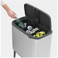 brabantia Bo Touch Bin Mülleimer 3x 11,0 l silber, schwarz von Brabantia