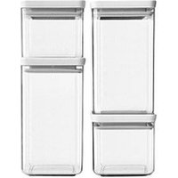 brabantia Vorratsdosen-Set transparent 2x 0,7/2x 1,6 l, 1 Set von Brabantia