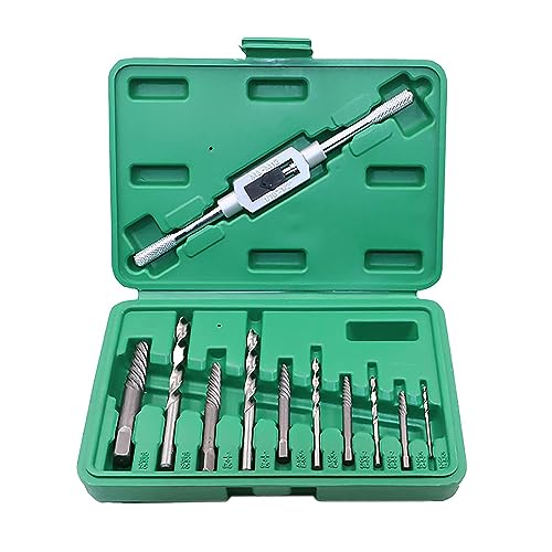 BradOc 3-19Mm 11-TLG Schraubenausdreher Set, Linksbohrer-Satz, Linksbohrer Und Ausdreher Set Profi Für Beschädigte Schrauben Bolzen-HSS Bohrer-Titan-Nitriert,Grün BradOc 3-19Mm 11-TLG Schraubenausdreher Set, Linksbohrer-Satz, Linksbohrer Und Ausdreher Set Profi Für Beschädigte Schrauben Bolzen-HSS Bohrer-Titan-Nitriert,Grün von BradOc