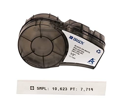 Brady (M21-500-461-AW) Polyesterband für BMP21-PLUS; BMP21-LAB; BMP21 12.70 mm x 6.40 m Schwarz auf Weiß von Brady