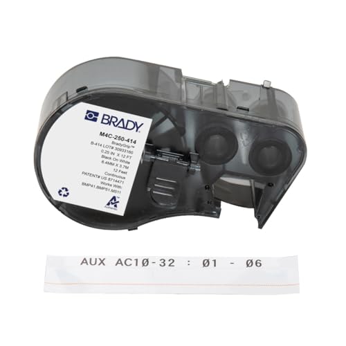 Brady B-414 Etikett B. 6.35mm für BMP41, BMP51, BMP53, M511, M410, M510 1 Polyester von Brady