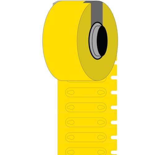 Brady B-7599 Etikett H. 5.20mm B. 23.00mm für M610, M710, M611, BMP61, BMP71 2500Pro Rolle auf Gelb Polyethylene, Packung a 2500 Stück von Brady