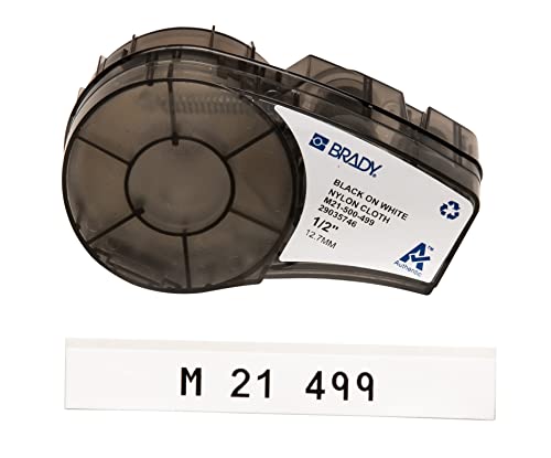 Brady M21-500-499 Tape for Lab Pal, 12.7 mm, White Cloth von Brady